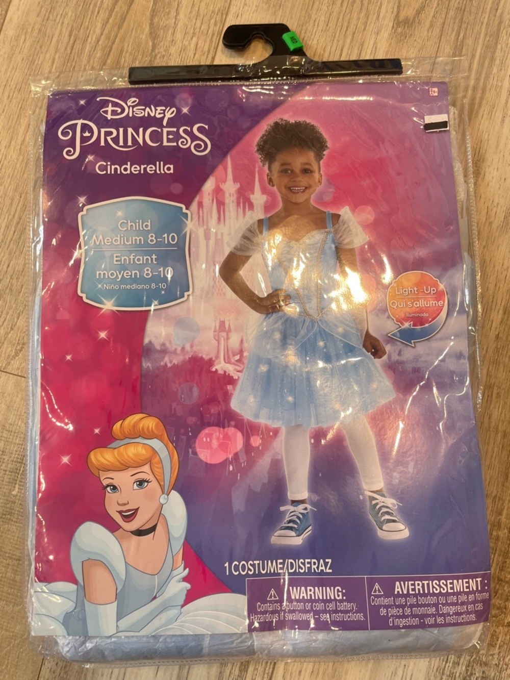 LIGHT UP! Disney Cinderella Light-Up Blue and White Princess Costume
